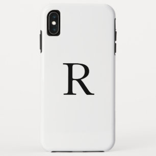 Case-Mate iPhone Case Cool Monogramme initial noir et blanc couleur soli