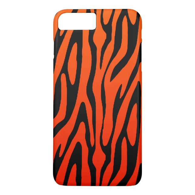 Coques Case-Mate iPhone Cool Orange et noir Zebra Stripes Motif (Dos)