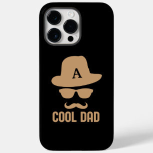 Coque Pour Pour iPhone 14 Pro Max Cool papa meilleur DAD Jamais moustache monogramme
