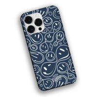 Cool sourire visage fondre sourire Motif bleu mari