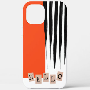 Case-Mate iPhone Case Cool tendance Abstrait orange et noir