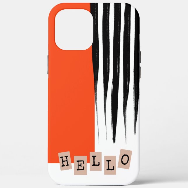 Coques Case-Mate iPhone Cool tendance Abstrait orange et noir (Verso)