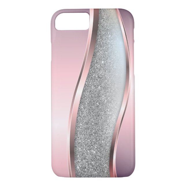 Coques Case-Mate iPhone Cool tendance rose, Parties scintillant argent - P (Dos)