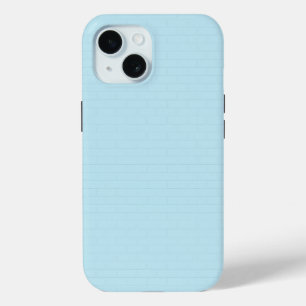 Coque Pour iPhone 15 Cool Urban Serenity Light Blue Bricks Motif