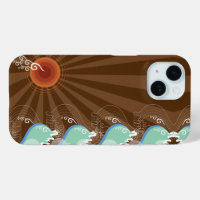 Cool Waves Tropical Summer Soleil Brown Stripes Be