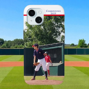 Coque Pour iPhone 15 Cooperstown NY Joueur de Baseball Photo Année Pers