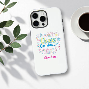 Coques iPhone 16 Pro Max Coordinateur du chaos Drôle cadeau pour la fête