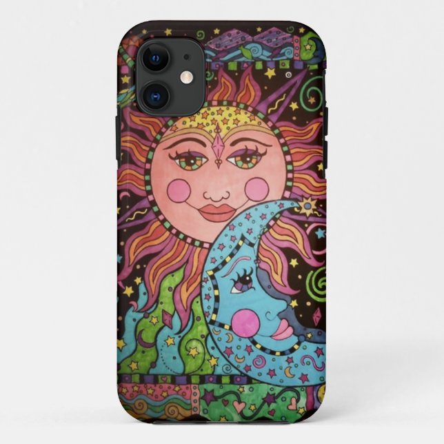 Coques Case-Mate iPhone Copie céleste de Sun et de lune (Dos)
