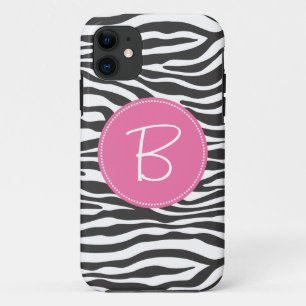 Coque iPhone 11 Copie décorée d'un monogramme de zèbre de mode