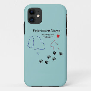 Coques Pour iPhone Copies vétérinaires d'Infirmière-Patte sur mon
