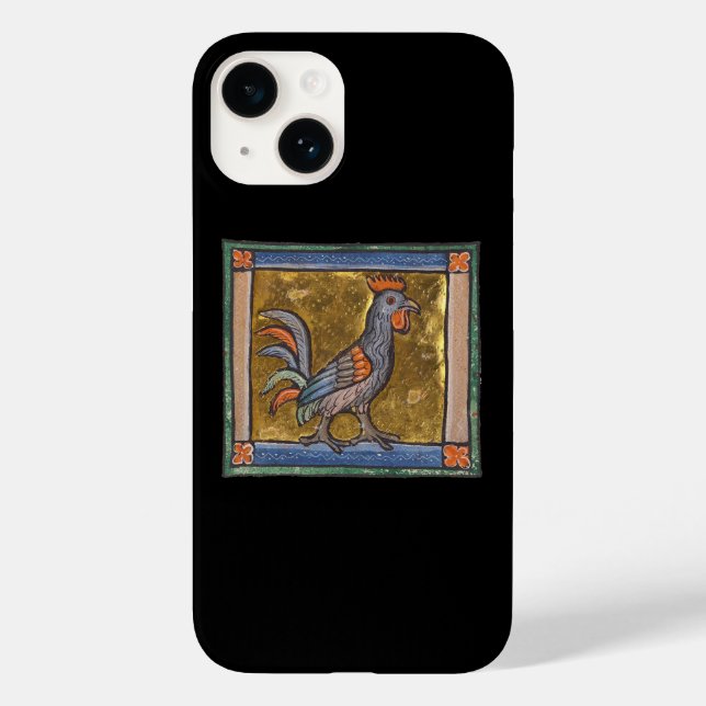 Coques Case-Mate iPhone Coq de bestiaire médiéval c. 1270 (Verso)
