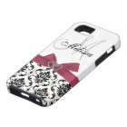 Coque-Compagnon noir rose personnalisé de l'iPhone