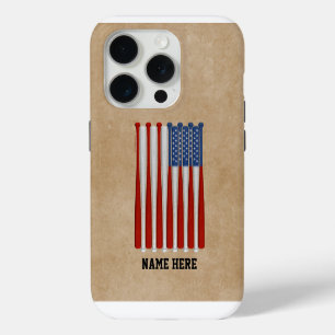 Coque iPhone 15 Pro Coque-coque iphone de baseball America (USA)