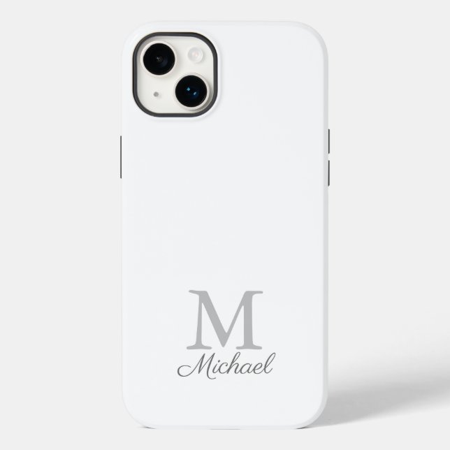 Coques Case-Mate iPhone Coque-coque iphone de brouillard léger Monogramme (Verso)