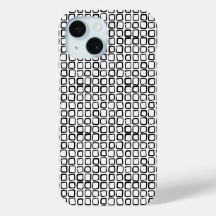 Coque Pour iPhone 15 Coque-coque iphone de grille Carré d'encre à main
