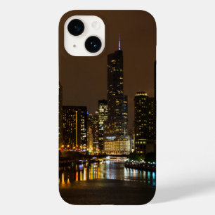 Coque Pour iPhone 14 Coque-coque iphone de la tempête de nuit de Chicag