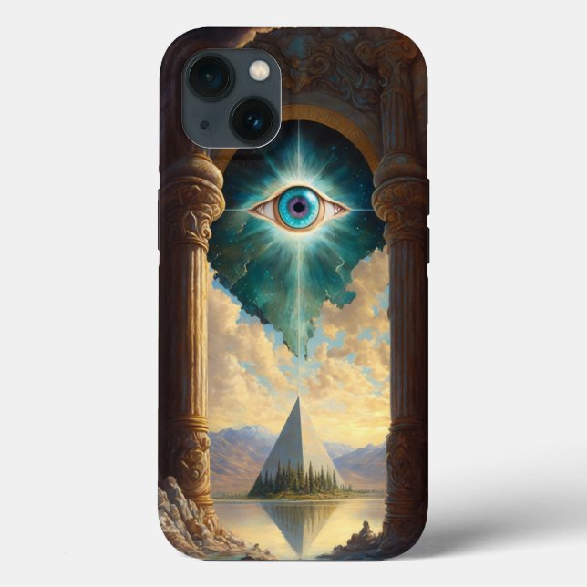 Coques Case-Mate iPhone Coque-coque iphone de l'oeil pyramide mystique (Verso)