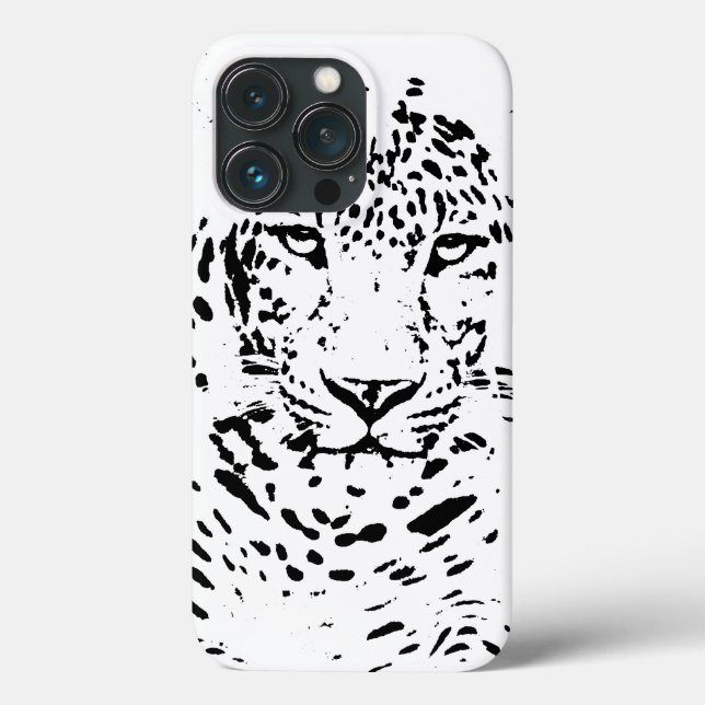 Coques Case-Mate iPhone Coque-coque iphone Léopard noir et blanc (Verso)