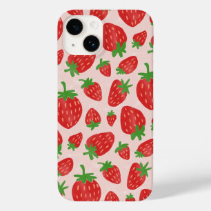 Coque Pour iPhone 14 Coque-coque iphone Mate de fraises d'aquarelle