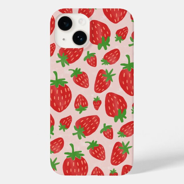 Coques Case-Mate iPhone Coque-coque iphone Mate de fraises d'aquarelle (Verso)