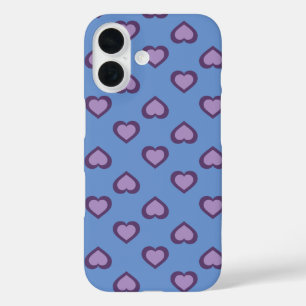 Coque Pour iPhone 16 Coque-coque iphone -Mate Motif Lavender Hearts
