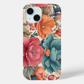 Coque Pour iPhone 15 Coque-Mate, Apple iPhone 15, Florals motif