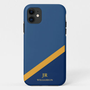Coque iPhone 11 Coque-Mate™ bleu moderne Guy Navy iPhone4