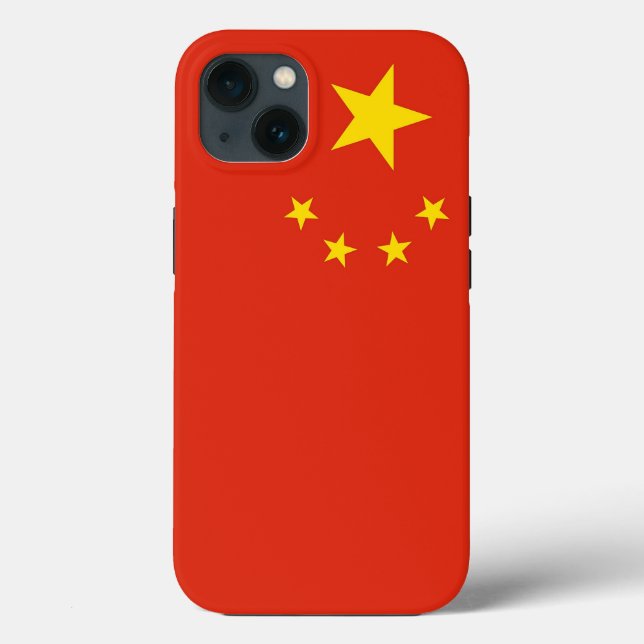 Coques Case-Mate iPhone Coque-Mate de pomme patriotique, drapeau chinois (Verso)