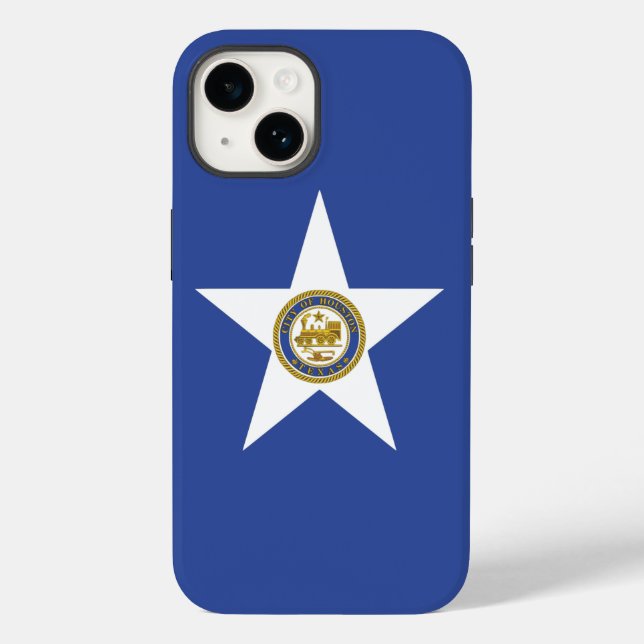 Coques Case-Mate iPhone Coque-Mate de pomme patriotique, Drapeau de Housto (Verso)