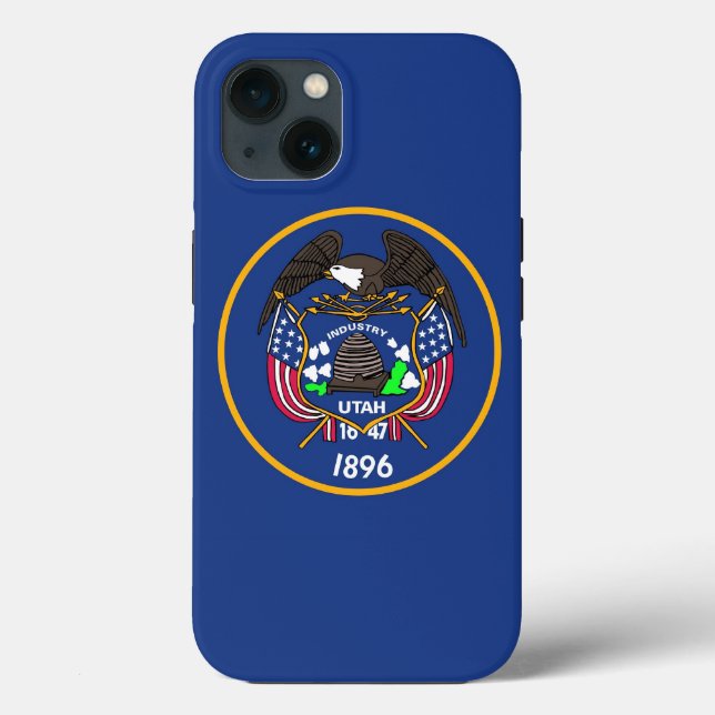 Coques Case-Mate iPhone Coque-Mate de pomme patriotique, drapeau de l'Utah (Verso)