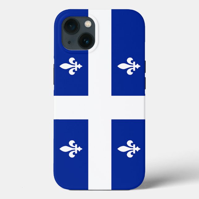 Coques Case-Mate iPhone Coque-Mate de pomme patriotique, drapeau du Québec (Verso)