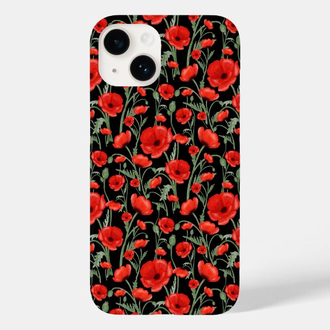 Coques Case-Mate iPhone Coquelicots rouges (Verso)
