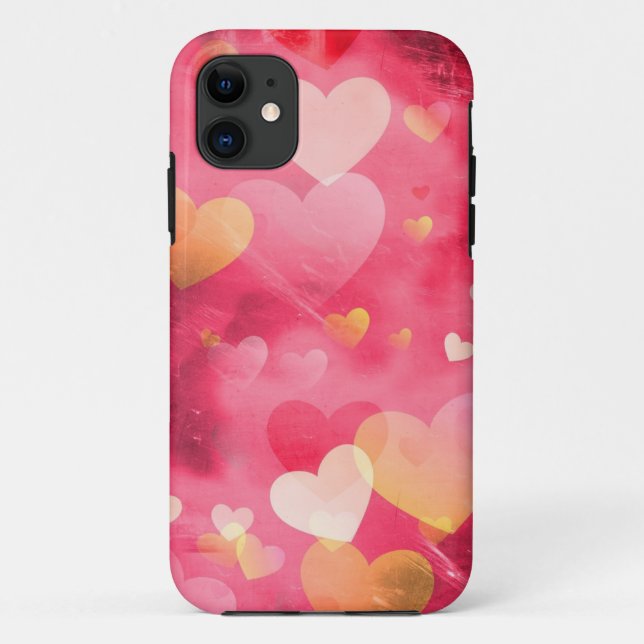 Coques Case-Mate iPhone Coques iPhone 11 Cœurs Roses (Dos)