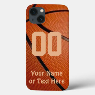 Coques iphone de basket-ball, votre NOM, NOMBRE