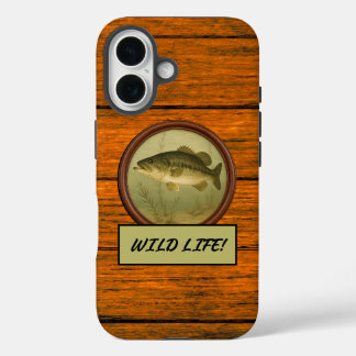 Coques iphone de bois de basse à grande bouche