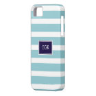 coques iphone Monogrammes (Aqua/Navy)