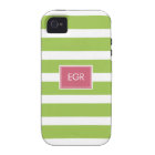 coques iphone Monogrammes (vert/rose)