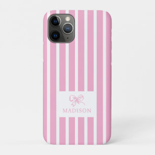 Case-Mate iPhone Case Coquette Bow rose mignonne Preppy Nom personnalisé