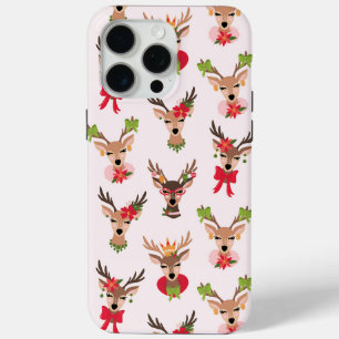Coque iPhone 15 Pro Max Coquette Christmas Preppy Reindeer