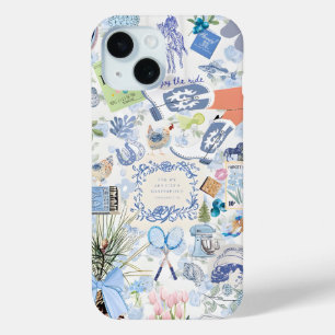 Coque Pour iPhone 15 Coquette Girl Preppy Collage, Dossier téléphonique