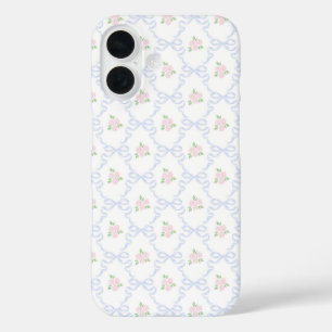Coque Pour iPhone 16 Coquette personnalisée Preppy Floral