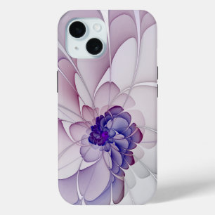 Coque Pour iPhone 15 Coquette Purple Abstrait Floral