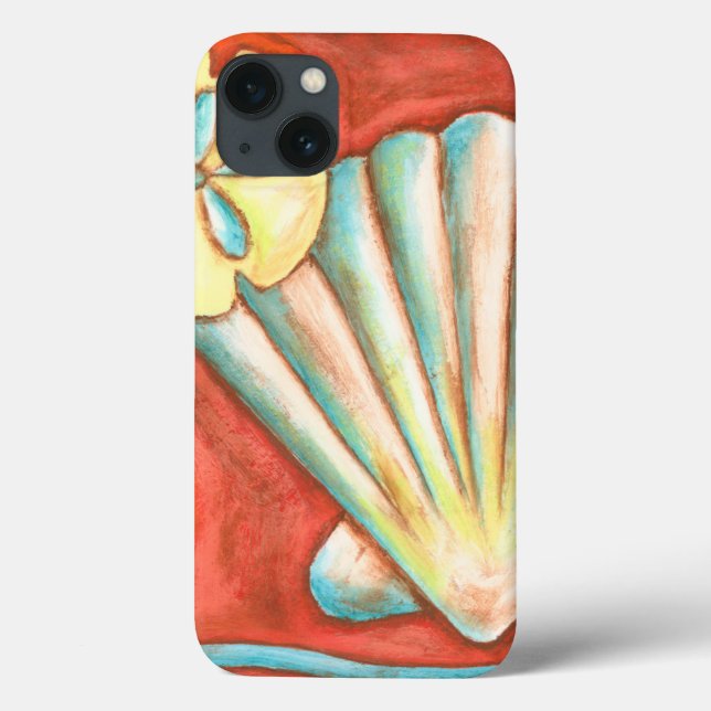 Coques Case-Mate iPhone Coquillages Rustiques Orange (Verso)