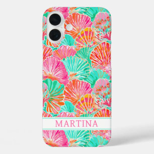 Coques iPhone 16 Plus Coquilles Colorées Monogrammées