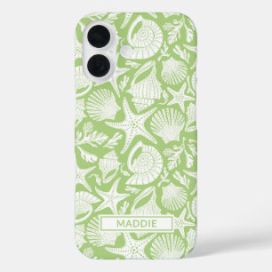 Coque Pour iPhone 16 Coquilles Vertes Personnalisées