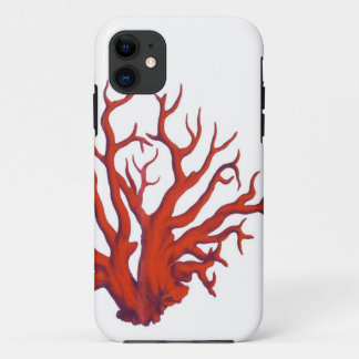Coque Case-Mate Pour iPhone CORAIL du FEU sur la couverture blanche de