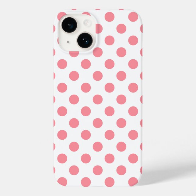 Coques Case-Mate iPhone Corail et pois blancs (Verso)
