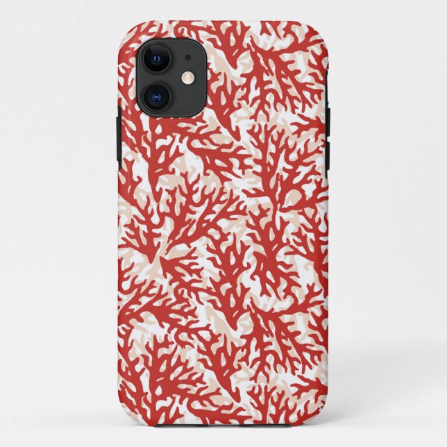 Coques Case-Mate iPhone Corail rouge Motif 2 (Dos)