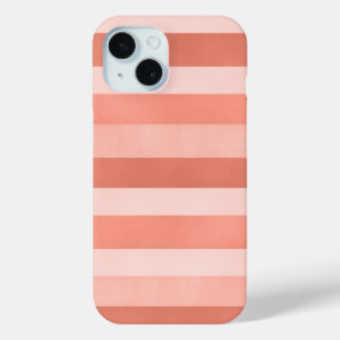 Coque Pour iPhone 15 Coral rose texturé Motif Preppy