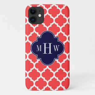 Case-Mate iPhone Case Coral Rouge What Marocain #5 Marine 3 Monogramme i